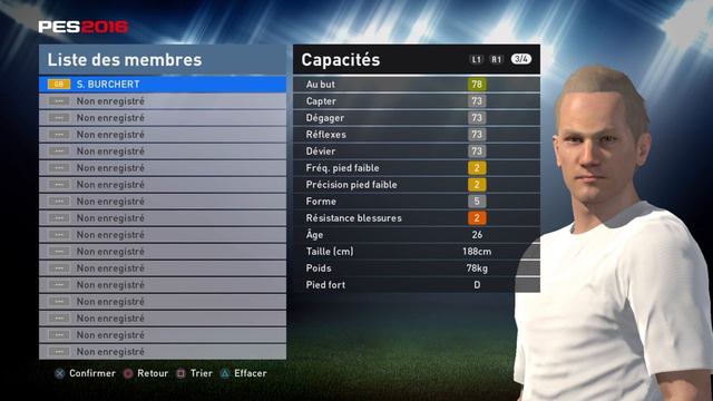 [PES 2016] Sascha BURCHERT stats смотреть онлайн