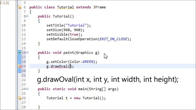 Java Tutorial 28 (GUI) - Draw a Circle and Oval смотреть онлайн