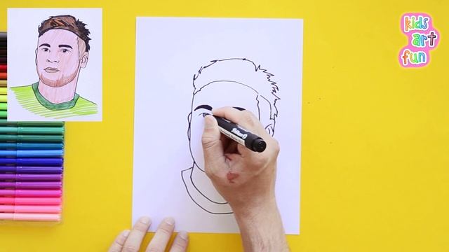 How to draw Neymar Jr. смотреть онлайн