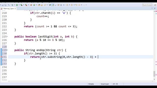 33 Codingbat | Warmup 1 | endUp | Java coding practice | Ui Brains | by Naveen Saggam смотреть онлайн