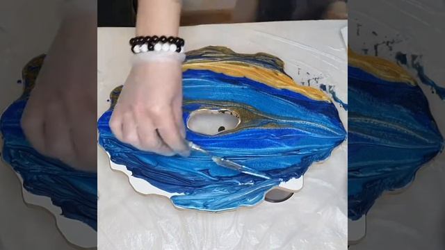 Эпоксидная смола \ Resin Art \ имитация камня лабрадор , мастер- класс смотреть онлайн