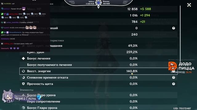 Глин смотрит ИДЕАЛЬНУЮ АЯКУ от подписчика (Genshin Impact) смотреть онлайн