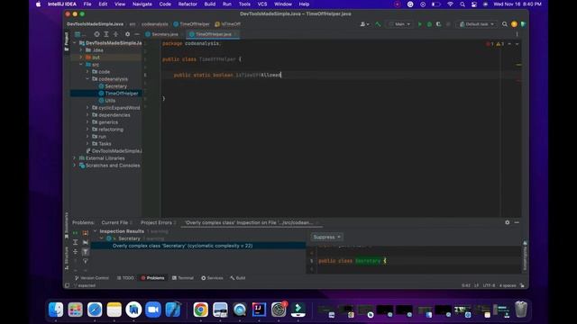 Code Analysis series in Intellij: Class Complexity Analysis смотреть онлайн