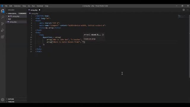 Multidimensional array in PHP (part 1) смотреть онлайн