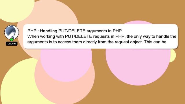 PHP : Handling PUT/DELETE arguments in PHP смотреть онлайн