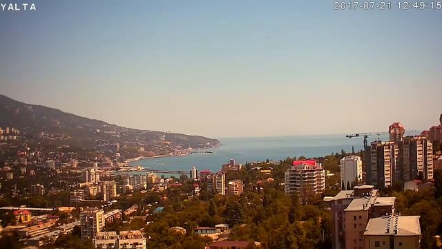Камера - Ялта, Крым 2017-07-21. День за 5 минут смотреть онлайн