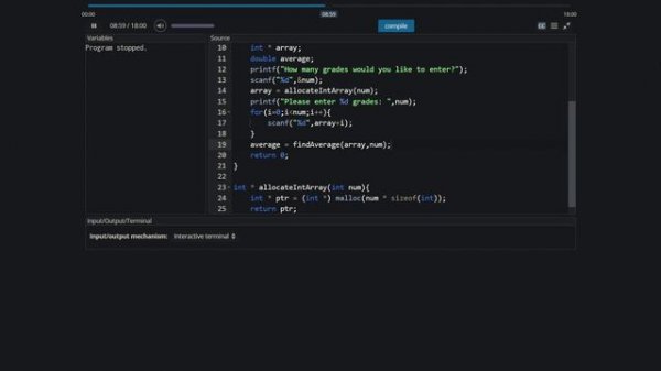 Learn from another example of array memory allocation