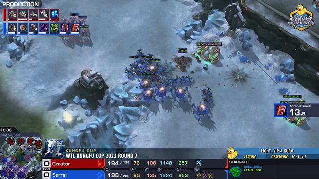 Serral vs Creator - ZvP | #WTL KungFu Cup 2023: Round 7 | Open StarCraft 2 Tournament смотреть онлайн