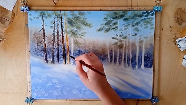 Рисуем Сосны на солнце смотреть онлайн