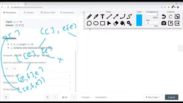 [Java] Leetcode 131. Palindrome Partitioning [Backtracking #7] смотреть онлайн