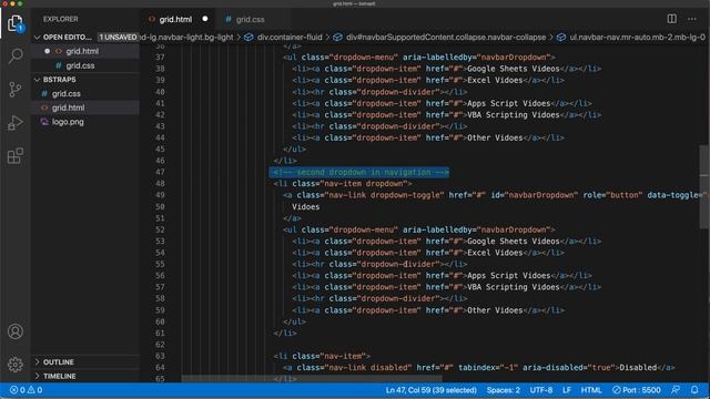 Bootstrap 5 - Navbar Navigation - Bootstrap Components - Bt.1 e.2 смотреть онлайн