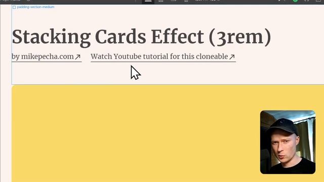 Stacking Card Effect in Webflow (Tutorial) смотреть онлайн