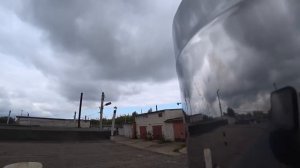 Монтаж и тест печи в гараже, через плоскую кровлю