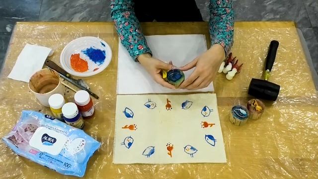 Мастер-класс «Декорирование ткани в технике набойка» смотреть онлайн