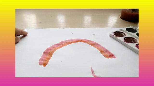 Сегодня у нас рисование! Рисуем радугу. смотреть онлайн