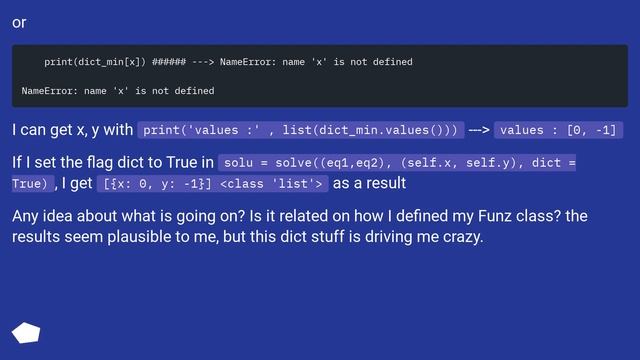 Sympy solve returns strange dictionary, when it should not return any смотреть онлайн