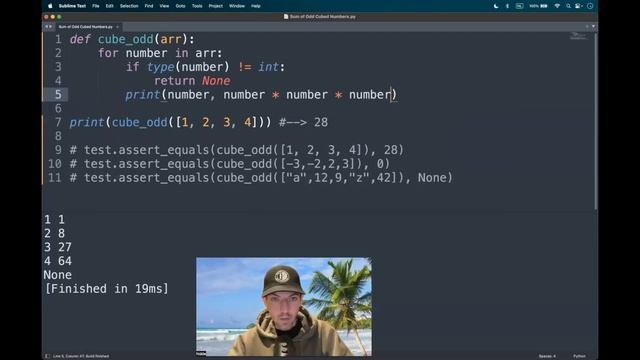 Codewars (Python ?) | Sum of Odd Cubed Numbers | kyu7 смотреть онлайн