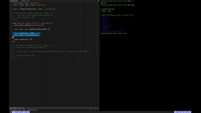Mock Timers in Node.js Tests (one approach to using them) смотреть онлайн