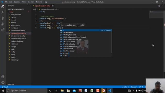 Operator dalam JavaScript-Node.js смотреть онлайн