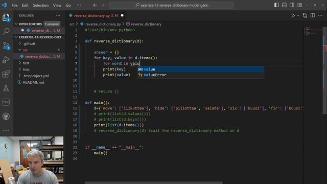 DAwP Exercise 13: Reverse Dictionary смотреть онлайн