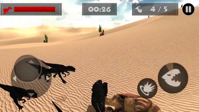 Dinosaur Simulator Games 2021 - Hungry Raptor: Desert Dinosaur Hunt Android Gameplay #4 смотреть онлайн
