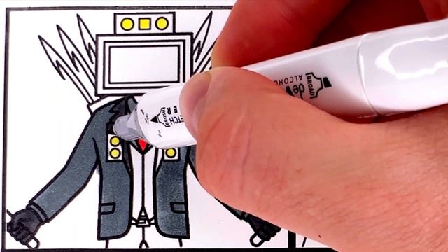 Skibidi Toilet-Titan Speakerman & Titan Cameraman New Coloring pages/How to color All BOSSES/NCS смотреть онлайн