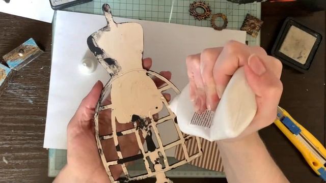 Винтажный альтерскрап/ Vintage alter scrap mixedmedia tutorial