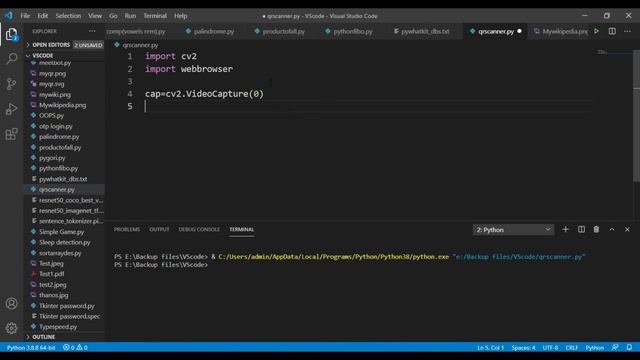 [ தமிழில் ] QRcode scanner project using Webcam Python смотреть онлайн