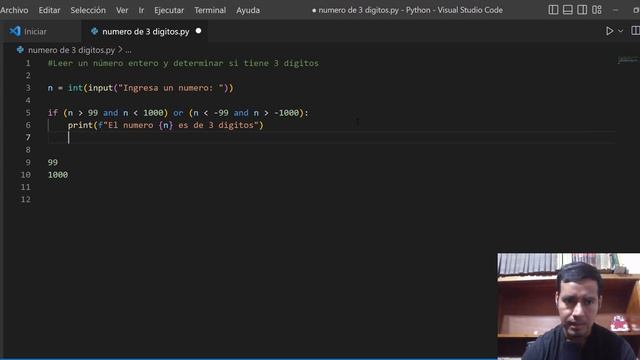 Leer un número entero y determinar si tiene 3 dígitos en Python смотреть онлайн