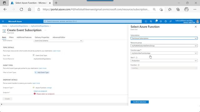 Azure Event Grid Demo: Publish (Postman) and Subscriber (Azure Function) смотреть онлайн