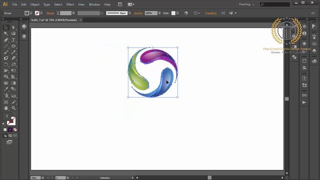 Adobe illustrator tutorial I how to create a 3d logo design with glass effect and gradient colorful смотреть онлайн