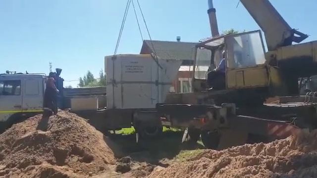 Монтаж бетонного погреба