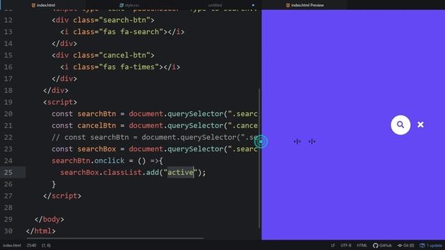 Animated Search Box using HTML CSS & JavaScript | Elastic Animation on Search Bar смотреть онлайн