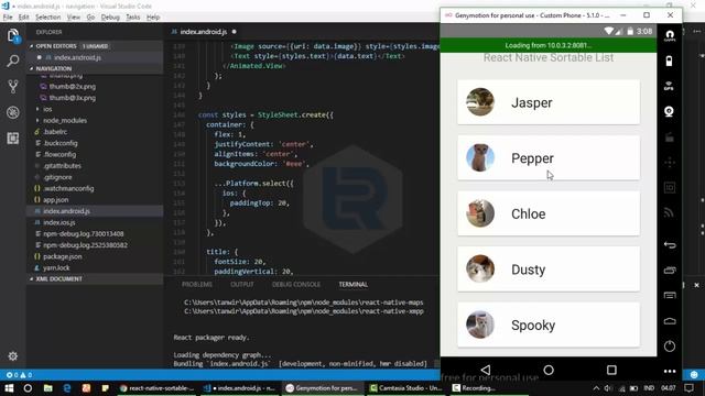 React native - How ro make Sortable List for android and IOS смотреть онлайн