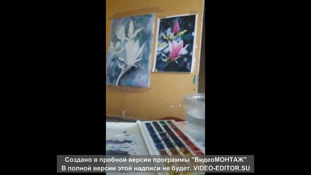 «Весенние цветы»/ пишем очаровательные цветы вместе с профессиональными художниками смотреть онлайн
