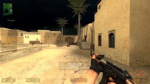 Counter Strike Source - Zombie mod Zombie Boss fight - Multiplayer Gameplay Walkthrough on Dust map смотреть онлайн