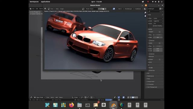 Intel i5 12400F BMW blender render test. Blender 3.1.2.Real time render смотреть онлайн