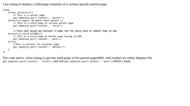 Wordpress: How to display specific child page template in wordpress? смотреть онлайн