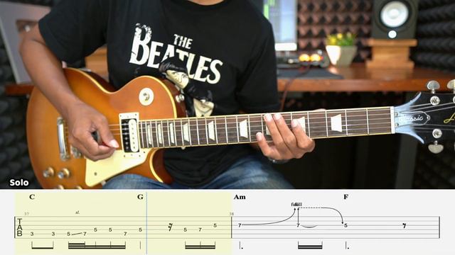 Let It Be - The Beatles - Guitar Instrumental Cover + Tab смотреть онлайн