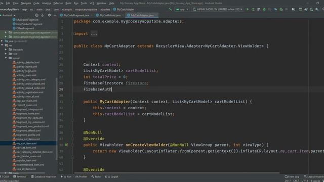 Delete Item from firebase | Delete item From RecyclerView | Grocery App In Android Studio | Java смотреть онлайн