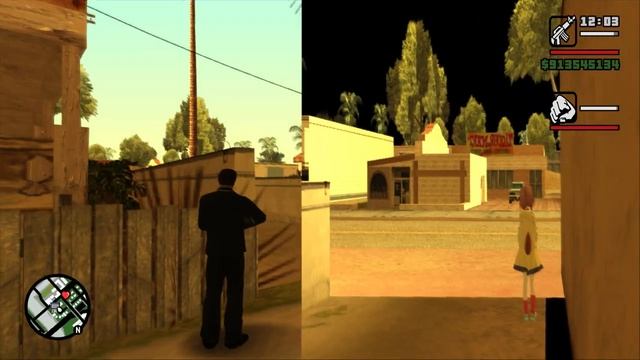Split screen Test|Simulation - 2 Player Mode GTA San Andreas смотреть онлайн