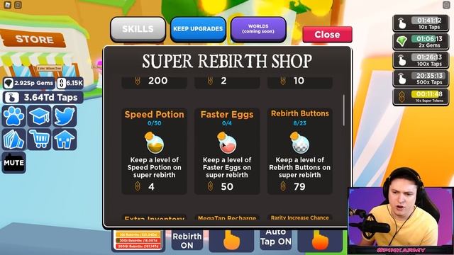 Super Rebirth SECRET PET Update CODES In Tapping Simulator! *SUPER OP* Roblox смотреть онлайн