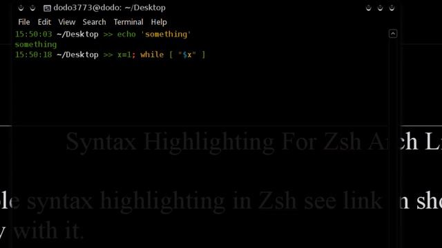 Syntax Highlighting For Zsh Arch GNU / Linux смотреть онлайн