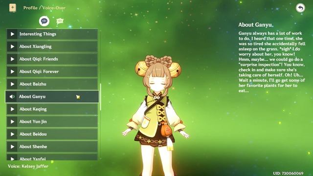 Yao Yao All English Voicelines [Genshin Impact]