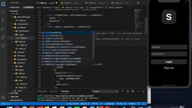 Part - 7 - Login with firebase : CHAT APP Using React-Native and Firebase смотреть онлайн