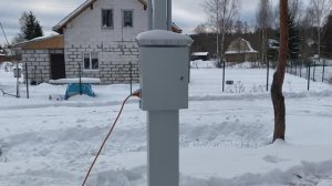 Трубостойка 7м для перехода через дорогу. Подключение электричества к участку. Ленэнерго/ЛОЭСК.