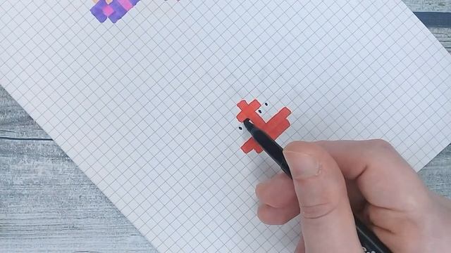 МИНИ-рисунки по клеточкам / Как рисовать кавайную дольку арбузика по клеточкам pixel art смотреть онлайн