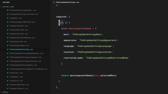 Vue JS Tailwind CSS YouTube клон #36 - Динамические компоненты для меню смотреть онлайн