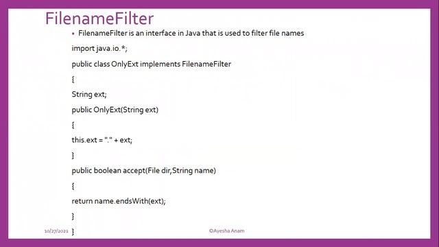 Directory in Java смотреть онлайн