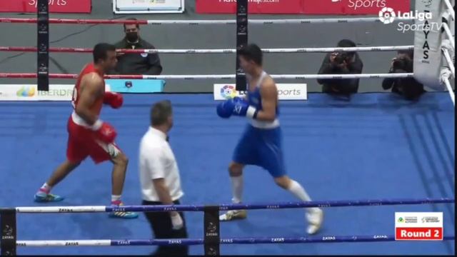 K.Vikas (IND) vs Абылайхан Жусупов 3-й бой МТ по боксу Испания 2021 смотреть онлайн